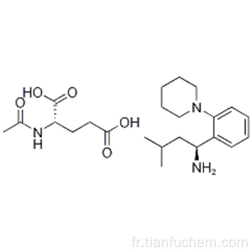 Acide L-Glutamique, N-acétyl-, compd. avec (αS) -α- (2-méthylpropyl) -2- (1-pipéridinyl) benzèneméthanamine (1: 1) CAS 219921-94-5